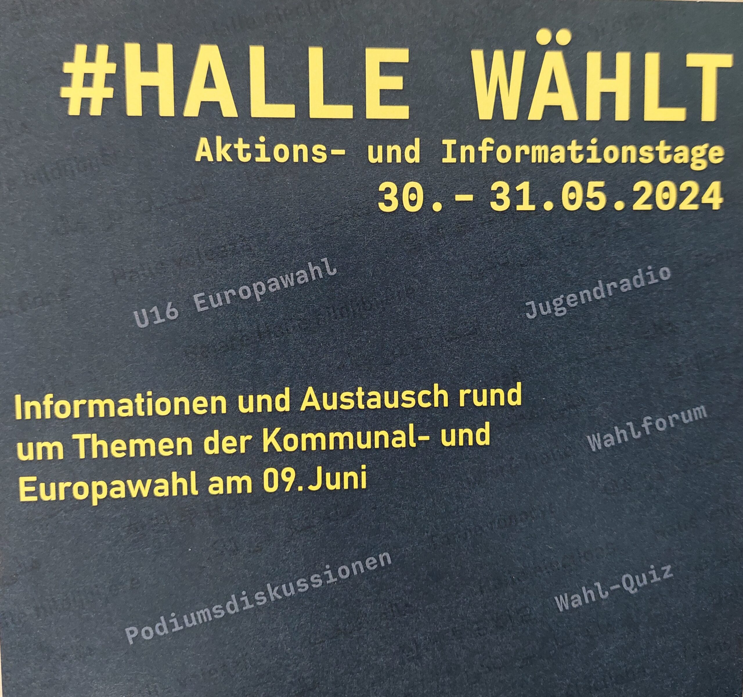 LIVE aus dem Galeria Kaufhof; eine Diskussion über die Wahlen in Halle und EU