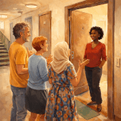 Demokratische Tür-zu-Tür Gespräche