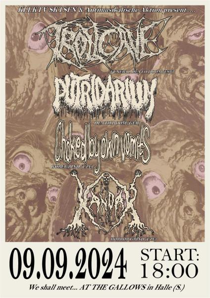 TROLLCAVE + PUTRIDARIUM + CHOKED BY OWN VOMITS + KANDAR
